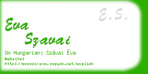 eva szavai business card