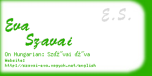 eva szavai business card